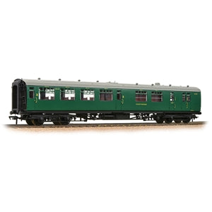 Bachmann 34-725 OO Gauge SR Bulleid Brake Third Semi-Open Coach 10'' Vents SR Malachite Grn