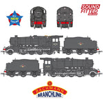 Bachmann 35-231SFX OO Gauge LMS 8F with Welded Tender 48703 BR Black (Late Crest) SOUND FITTED DELUXE