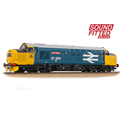 Bachmann 35-309SFX OO Gauge Class 37/0 Centre Headcode 37260 'Radio Highland' BR Blue (Large Logo)