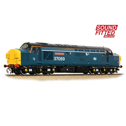 Bachmann 35-312SFX OO Gauge Class 37/0 Split H/C 37069 'Thornaby TMD' BR Blue (White Stripe)