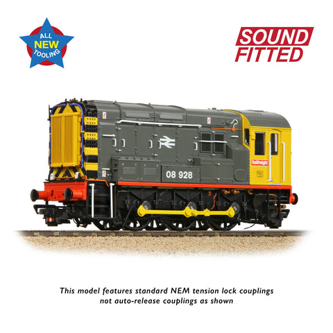 Bachmann 35-906SF OO Gauge Class 08 08928 BR Railfreight (Red Stripe)