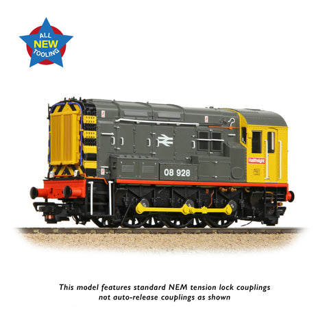 Bachmann 35-906 OO Gauge Class 08 08928 BR Railfreight (Red Stripe)