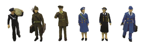 Bachmann 36-430 OO Gauge Embarking Service Personnel Figures
