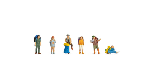 Noch 36247 N Gauge Backpackers (6) Figure Set