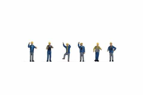 Noch 36279 N Gauge Railway Shunters (6) Figure Set