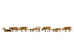 Noch 36722 N Gauge Dark Brown Cows (9) Figure Set