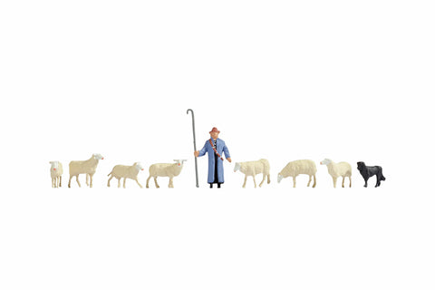 Noch 36748 N Gauge Shepherd & Sheep Figures Set