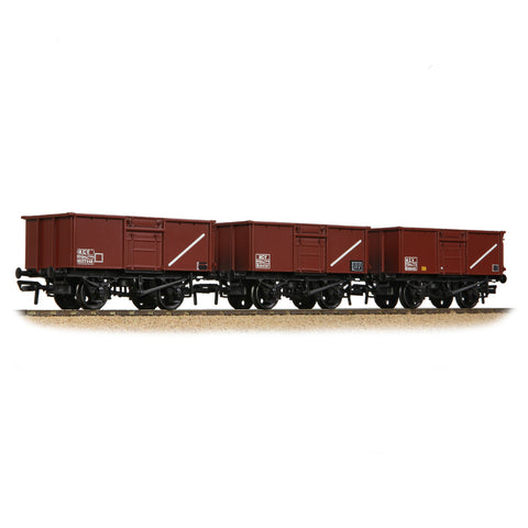 Bachmann 37-238A OO Gauge BR 16T Steel Mineral Top Flap Doors 3-Wagon Pack BR Bauxite (TOPS)