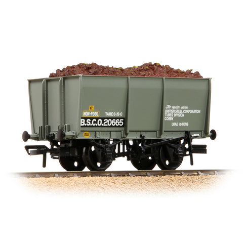 Bachmann 37-400B OO Gauge 16T Steel Slope-Sided Tippler Mineral Wagon BSC Grey [WL]