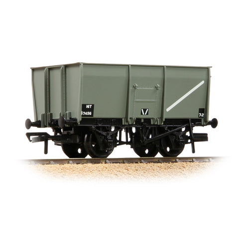 Bachmann 37-450C OO Gauge 16T Steel Slope-Sided Mineral Wagon Rivetted Doors BR Grey