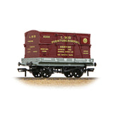 Bachmann 37-482 OO Gauge 1 Plank Wagon LMS Grey 'Furniture Removal Service' Crimson Cont.