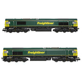 Graham Farish 371-385A N Gauge Class 66/5 66515 Freightliner Green