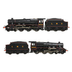 Graham Farish 372-135A N Gauge LMS 5MT 'Black 5' with Riveted Tender 5000 LMS Lined Black