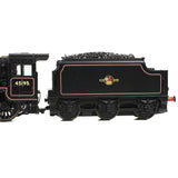 Graham Farish 372-137A N Gauge LMS 5MT 'Black 5' with Welded Tender 45195 BR Lined Black (Late Crest)