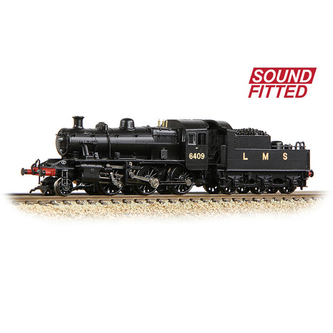 Graham Farish 372-627BSF N Gauge LMS Black Ivatt 2MT 6409 DCC SOUND