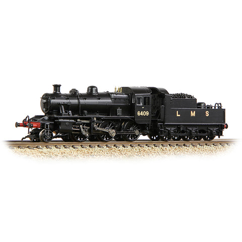 Graham Farish 372-627B N Gauge LMS Black Ivatt 2MT 6409