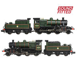 Graham Farish 372-630SF N Gauge LMS Ivatt 2MT 46521 BR Lined Green (Early Emblem)(DCC SOUND)