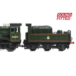 Graham Farish 372-630SF N Gauge LMS Ivatt 2MT 46521 BR Lined Green (Early Emblem)(DCC SOUND)