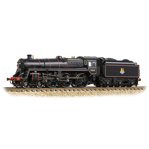 Graham Farish 372-727B N Gauge BR Standard 5MT with BR1B Tender 73100 BR Lined Black (Early Emblem)