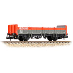 Graham Farish 373-626E N Gauge BR OBA Open Wagon Low Ends BR Railfreight Red & Grey