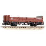 Graham Farish 373-629A N Gauge BR OBA Open Wagon Low Ends BR Freight Brown (Railfreight)