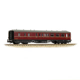 Graham Farish 374-512A N Gauge GWR Hawksworth Brake Second Corridor BR Maroon