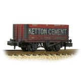 Graham Farish 377-126C N Gauge 8 Plank Wagon End Door 'Ketton Cement' Red [W]