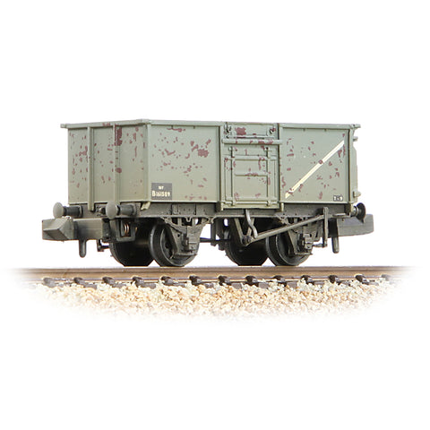 Graham Farish 377-227F N Gauge BR 16T Steel Mineral Wagon with Top Flap Doors BR Grey [W]