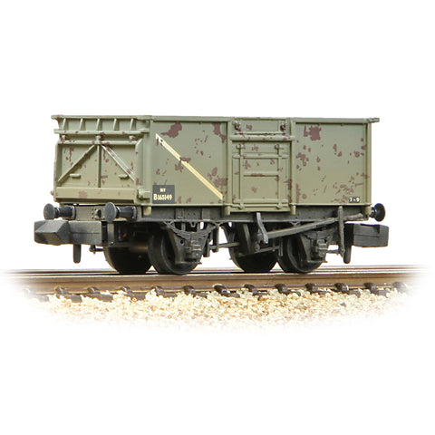 Graham Farish 377-227H N Gauge BR 16T Steel Mineral Wagon with Top Flap Doors BR Grey [W]