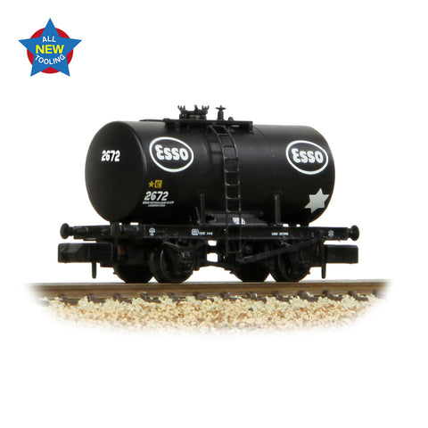 Graham Farish 378-005 N Gauge 20T Anchor-Mounted Tank Wagon 'Esso' Black