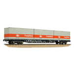 Bachmann 38-626B OO Gauge BR FFA Inner Flat BR Blue, 3 x Type L Freightliner Containers