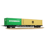 Bachmann 38-628B OO Gauge BR FFA Inner Flat BR Blue (TOPS), 20ft & 40ft ISO Containers