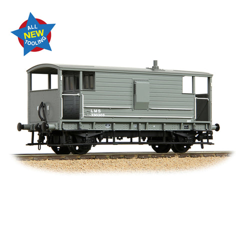 Bachmann 38-976 OO Gauge LMS 20T Brake Van LMS (LMS) Grey