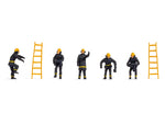 Noch 38001 N Gauge Firemen (5) & Ladders (2) Hobby Figure Set