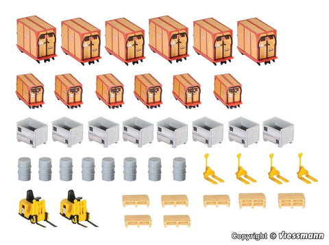 Kibri 38647 HO/OO Gauge Small Container and Loads Set Kit