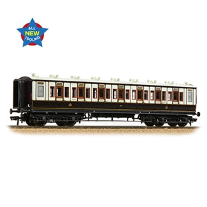 Bachmann 39-870A OO Gauge LNWR Dark Claret/White 50ft Arc Roof 3rd Corr Coach