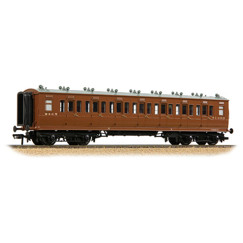 Bachmann 39-871 OO Gauge LNWR 50ft Arc Roof Third Corridor M&GN Brown