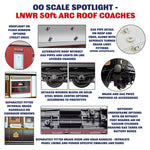 Bachmann 39-873A OO Gauge LNWR 50ft Arc Roof Third Corridor LMS Crimson Lake