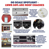 Bachmann 39-873A OO Gauge LNWR 50ft Arc Roof Third Corridor LMS Crimson Lake