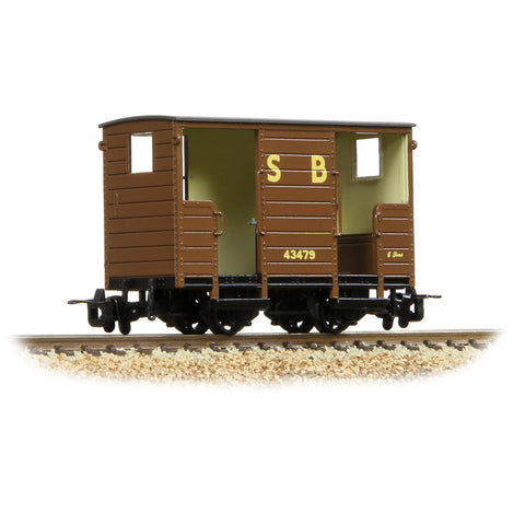 Bachmann 393-101A OO-9 Gauge RNAD Open-End Brake Van Statfold Barn Railway Brown