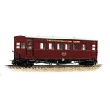 Bachmann 394-028 OO-9 Gauge Gloucester Bogie Coach Lincolnshire Coast L.R. Maroon