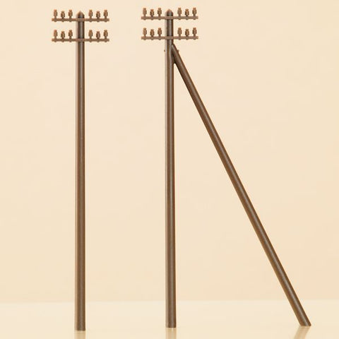 Auhagen 41204 HO/OO Gauge 12 Telegraph Poles