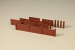 Auhagen 41623 HO/OO Gauge Brick Wall Without Gates Kit