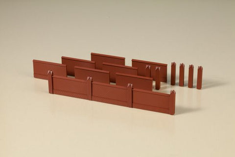 Auhagen 41623 HO/OO Gauge Brick Wall Without Gates Kit
