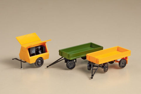 Auhagen 41642 HO/OO Gauge 2 Trailers & Compressor Trailer Kit