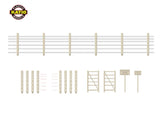 Ratio 419 OO Gauge Concrete Fence Posts/Gates/Signs Kit