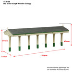 Bachmann 44-0188A OO Gauge S&DJR Wooden Canopy Green and Cream