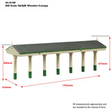 Bachmann 44-0188A OO Gauge S&DJR Wooden Canopy Green and Cream
