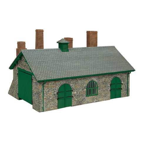 Bachmann 44-0198G OO Gauge Narrow Gauge Blacksmith's and Wagon Workshop Green
