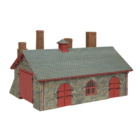 Bachmann 44-0198R OO Gauge Narrow Gauge Blacksmith's and Wagon Workshop Red